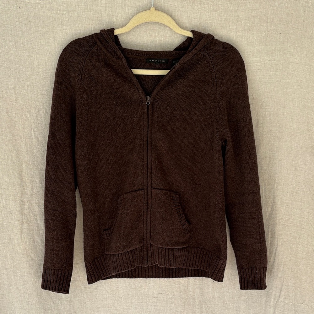 Women’s Brown Zip Hoodie Sweater